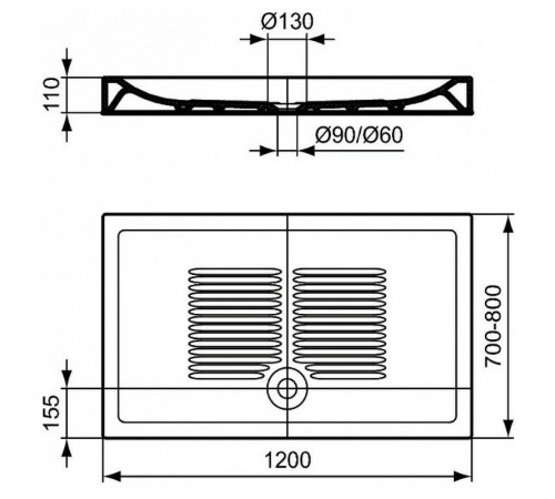 Сифон для душевого поддона Ideal Standard J3417AA Хром