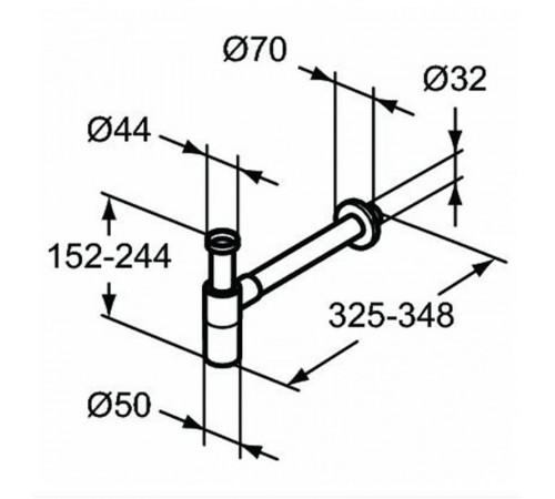 Сифон для раковины Ideal Standard T4441XG Черный шелк