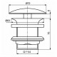 Донный клапан Ideal Standard J3291XG Черный шелк