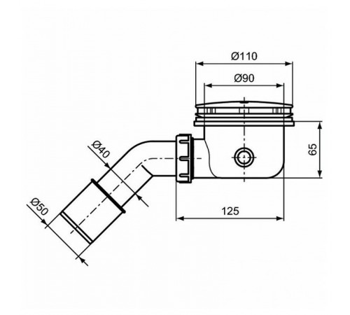 Сифон для душевого поддона Ideal Standard J3417AA Хром