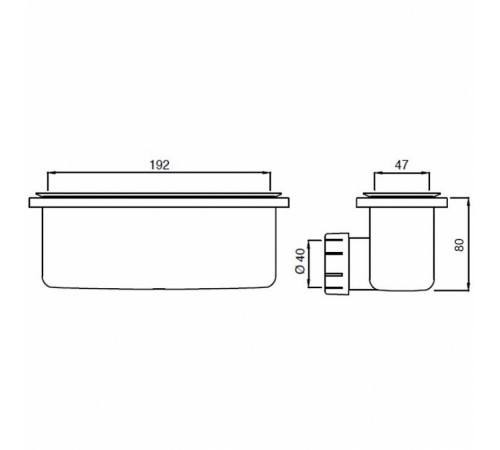 Сифон для душевого поддона Ideal Standard Ultraflat New T4493AA Хром