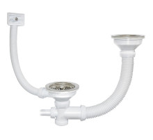 Выпуск для мойки Iddis 021UPS0i84 для двойной чаши Хром