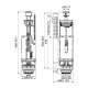 Сливная арматура Iddis F012400-01K с нижней подводкой (тип А)