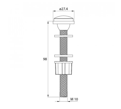 Сливная арматура Iddis F012400-01K с нижней подводкой (тип А)