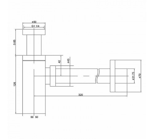 Сифон для раковины Timo 958/17L Золото матовое