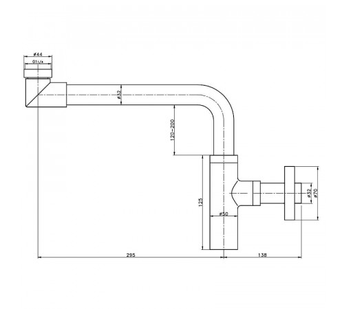 Сифон для раковины Creavit SF6088 Хром