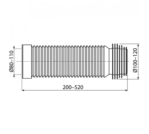 Фановая труба Koller Pool GPU200-520 80/110x100/120