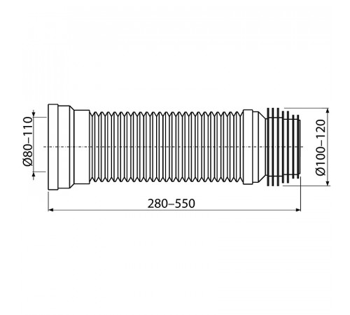 Фановая труба Koller Pool GPU280-550 80/110x100/120