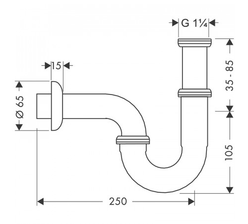 Сифон для раковины Hansgrohe 53002000 Хром