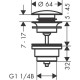 Донный клапан Hansgrohe 50100140 click-clack Шлифованная бронза