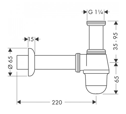 Сифон для раковины Hansgrohe 55213000 Хром