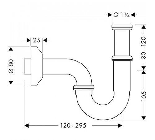 Сифон для раковины Hansgrohe 53010000 Хром