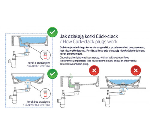 Донный клапан Deante NHC_011B click-clack Хром