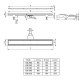 Душевой лоток Deante 100 KOS_010D с решеткой Хром / под плитку