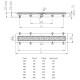 Душевой лоток Azario AZ-CH 850 KN с рамкой и решеткой Klasik