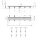 Душевой лоток Azario AZ-CH 750 MC с решеткой Medium