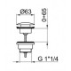 Донный клапан Webert Aria AC0405010 click-clack Золото