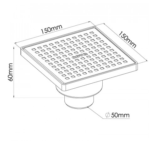 Душевой трап Nova 5036 с решеткой Хром