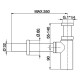 Сифон для раковины Cisal ZA0040422A Никель матовый