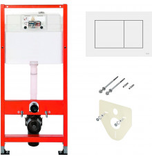 Инсталляция Tece Base 9400413 для подвесного унитаза с Белой кнопкой смыва