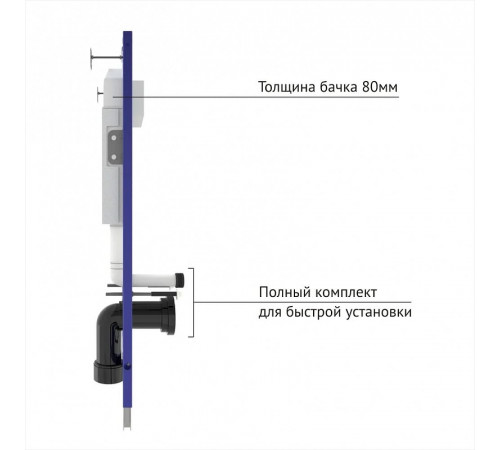 Инсталляция Berges Novum 525 040000 для унитаза без клавиши смыва