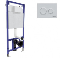 Инсталляция Berges Novum 525 040264 для унитаза с Белой Soft Touch клавишей смыва
