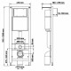 Инсталляция Berges Atom 410 040333 для унитаза с Белой клавишей смыва