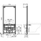 Инсталляция Alcaplast A105/1120 для биде Черная