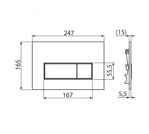 Инсталляция Alcaplast AM101/1120-4:1 RU M571-0001 для унитаза с клавишей смыва Хром глянец