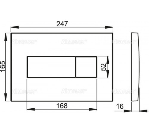 Инсталляция Alcaplast Sadromodul AM101/1120-3:1 RU M371-0001 для унитаза с клавишей смыва Хром глянец