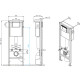 Инсталляция Cersanit Vector 64178 для унитаза с Белой клавишей смыва