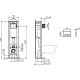 Инсталляция Ideal Standard Prosys Eco Frame M E2332AA для унитаза с клавишей смыва Хром