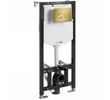 Инсталляция WasserKRAFT Aller 10TLT.010.ME.MG01 для унитаза с клавишей смыва Золото матовое