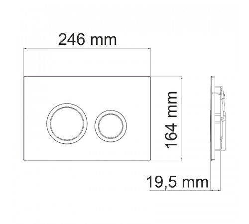 Инсталляция WasserKRAFT Aller 10TLT.010.ME.PB01 для унитаза с Черной глянцевой клавишей смыва