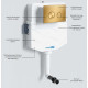 Смывной бачок WasserKRAFT Aller 10TLT.031.ME.MG01 для унитаза с клавишей смыва Золото матовое