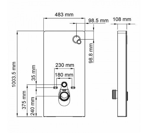 Инсталляция WasserKRAFT Naab 86TLT.040.PE.WH для унитаза Белая