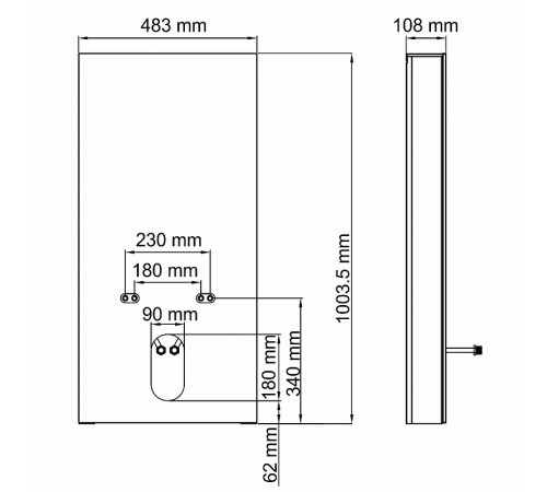 Инсталляция WasserKRAFT Naab 86BDT.050.BL для биде Черная