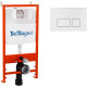 Инсталляция BelBagno BB026/BB042BL с Белой глянцевой клавишей смыва