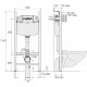 Инсталляция Valsir Winner S Block C/FOD H1140 D.90/110MEC VS0853202 для унитаза без клавиши смыва