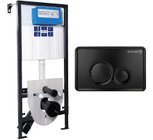 Инсталляция Bettoserb Sava Fix Slim SET40006459 для унитаза с Черной матовой клавишей смыва