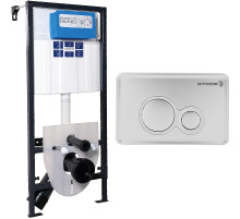 Инсталляция Bettoserb Sava Fix Slim SET40006465 для унитаза с клавишей смыва Хром глянец Хром матовый