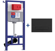 Инсталляция Lemark Peneda Expert 9812216 для унитаза с Черной матовой клавишей смыва