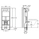 Инсталляция Roca Duplo WC 890090020 для унитаза со смывным бачком без клавиши смыва