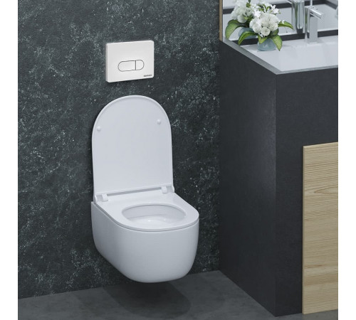 Клавиша смыва Berges Novum D4 040034 Soft Touch Белая