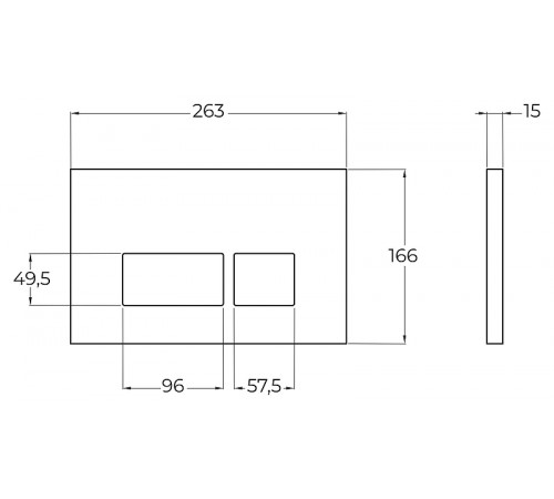 Клавиша смыва BelBagno BB044NERO Черная матовая