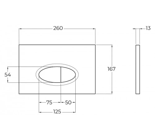 Клавиша смыва BelBagno BB052BL Белая глянцевая