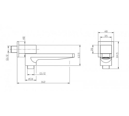 Излив для смесителя BelBagno Romano ROM-BCA-CRM Хром