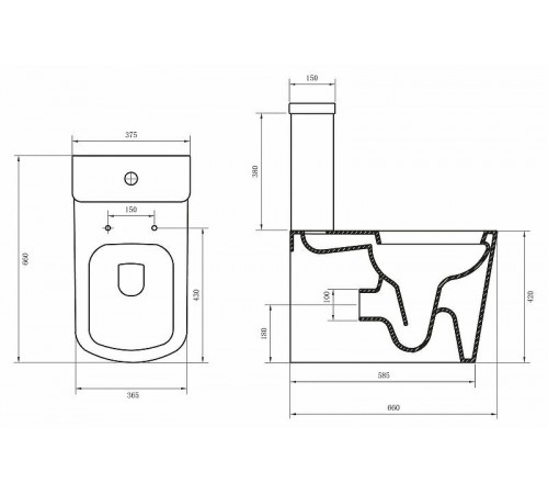 Бачок для унитаза BelBagno Albano BB120T Белый