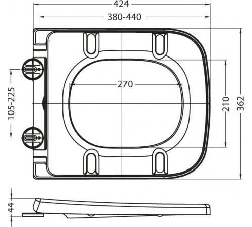 Сиденье для унитаза BelBagno Alpina BB309SC Белое с микролифтом