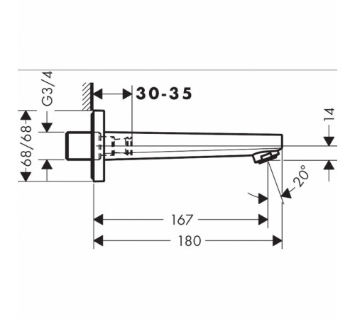 Излив для смесителя Hansgrohe Metropol 32542000 Хром